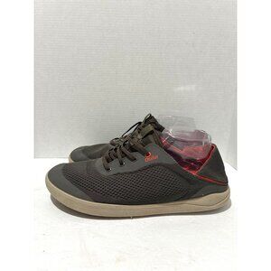 OluKai Moku Pae Mens 10.5 Black Mesh Breathable Slip On Comfort Shoes